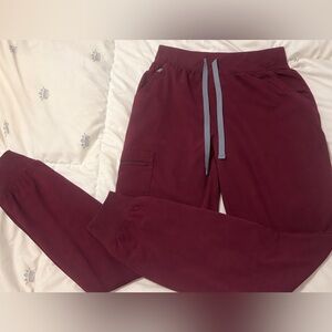 Burgundy FIGS Jogger scrub set